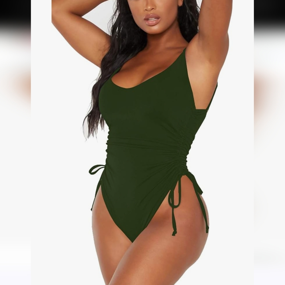 Viottiset ✨️ Green High Cut One-Piece Women's Swimsuit Size XL